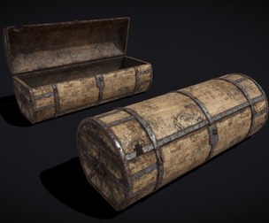 Medieval Cylindrical Chest