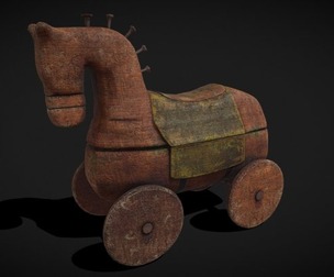 Medieval Horse Pull Along