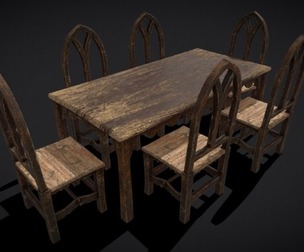 Medieval Kitchen Table Set