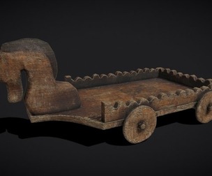 Medieval Horse Toy Wagon