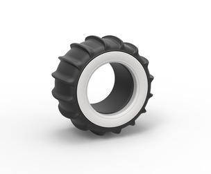 Dune buggy Whitewall rear tire Scale 1 to 25