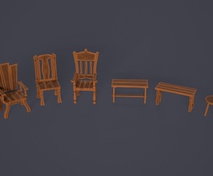 Stylized Medieval Chair Pack