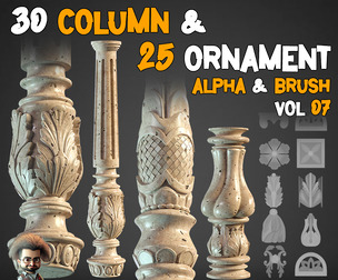 30 Columns + 25 Ornaments brush – Vol 7