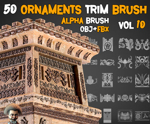 50 Ornaments Trim Brushes – Vol 10