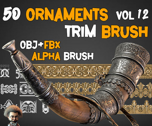 50 Ornaments Trim Brushes – Vol 12