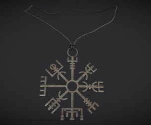 Medieval Viking Compass Necklace