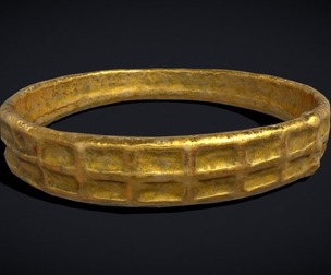 Square Pattern Medieval Ring