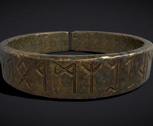 Gold Viking Rune Ring