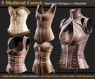 5 Medieval Corsets-Models + Materials