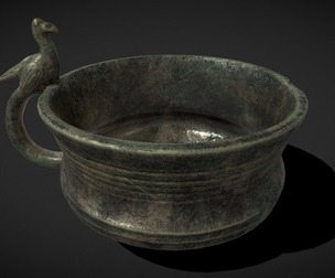 Bronze Bird Handle Cup