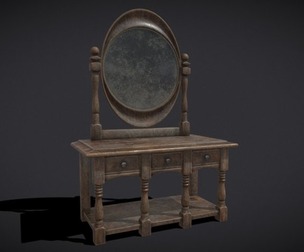 Wooden Vanity Set