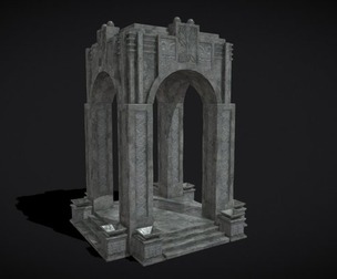 Tall Stone Arch Gazebo