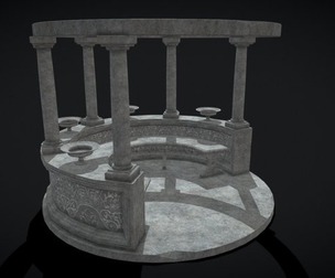 Round Stone Gazebo