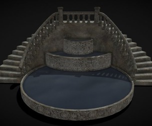 Double Stair Case Fountain
