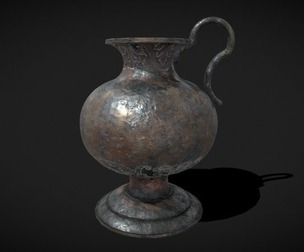 Medieval Pewter Pitcher