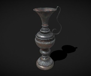 Medieval Elegant Pewter Pitcher