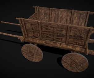 Old Wooden Transport Cart