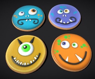 Goofy Circle Monster Cookies