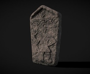 Carved Figure Gravestone