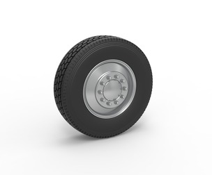Front custom semi truck wheel Version 2 Scale 1:25