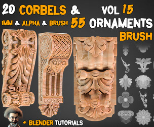 25 Corbels & 55 Ornamental Alpha Brushes