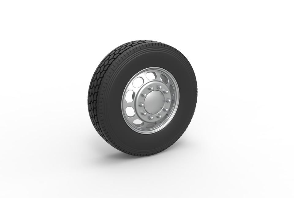 Front custom wheel of semi truck V4 Scale 1:25