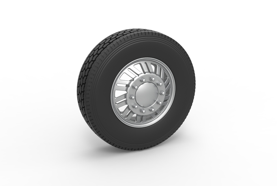 Front custom wheel of semi truck V11 Scale 1:25
