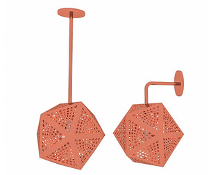 3D model Bronze Loft Lamp Set