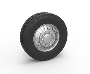 Front custom wheel of semi truck V12 Scale 1:25