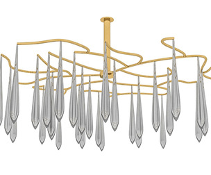 ceiling modern chandelier 3D model