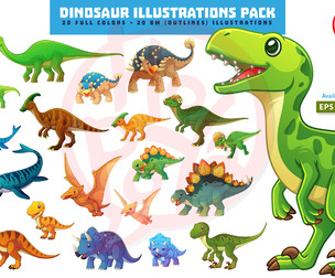 Dinosaur Illustrations Pack