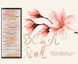 Blush Pink Illustrator Brushes