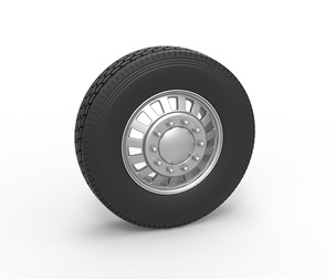 Front custom wheel of semi truck V16 Scale 1:25