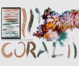 Coral Illusrator Brushes