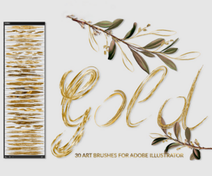 Gold Illustrator Brushes