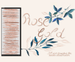 Rose Gold Illustrator Brushes