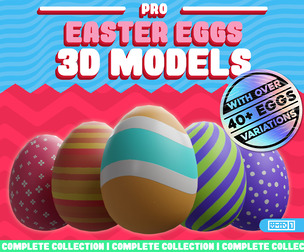 Easter Eggs 3D Models PRO