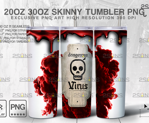 20oz Spooky Potion Skinny Tumbler Design