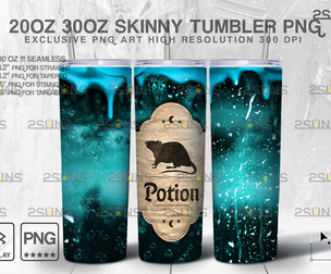 20oz Spooky Potion Skinny Tumbler Design