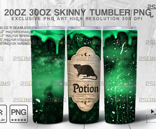 20oz Spooky Potion Skinny Tumbler Design