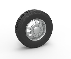Front custom wheel of semi truck V18 Scale 1:25