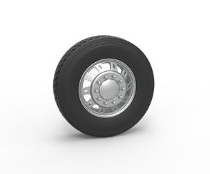 Front custom wheel of semi truck V19 Scale 1:25