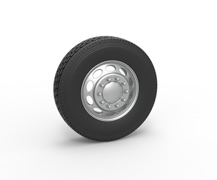 Front custom wheel of semi truck V20 Scale 1:25
