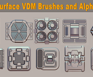 80+ Hard Surface VDM Brushes and Alpha Pack