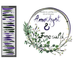 Amethyst & Emerald Illustrator Brushes