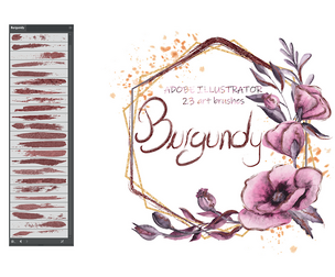 Burgundy Illustrator Brushes