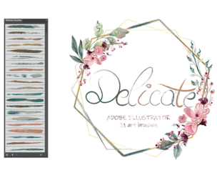 Delicate Illustrator Brushes