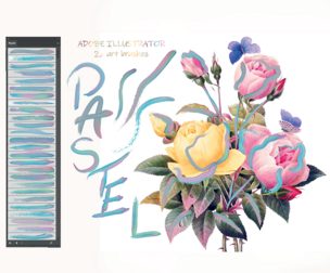 Pastel Illustrator Brushes