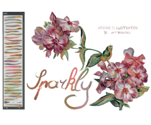 Sparkly Illustrator Brushes