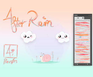 After Rain Illustrator Brushes